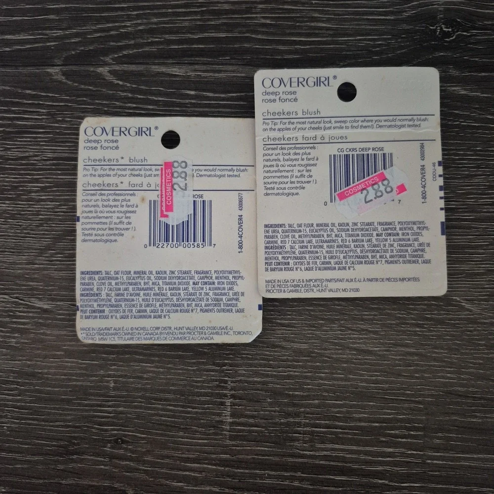 2 NOS CoverGirl CHEEKERS - 166 DEEP ROSE Discontinued